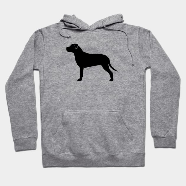 American Pit Bull Terrier Silhouette Hoodie by Coffee Squirrel